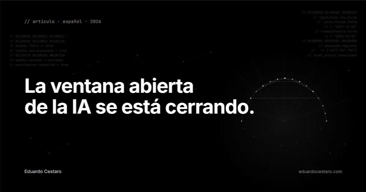 La ventana abierta de la IA se está cerrando
